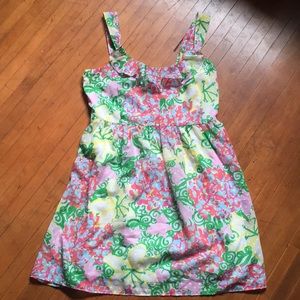 Mariposa Lilly Pulitzer 14 ruffle sleeveless dress